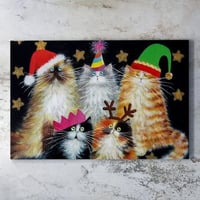 Christmas Bouquet Decoratief canvas schilderij | Houten lijst | 70 x 100 cm