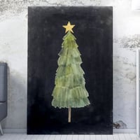 Christmas Bouquet Decoratief canvas schilderij | Houten lijst | 70 x 100 cm
