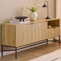 Dressoir Jaipur - 180x40x70cm - 2 deuren & 1 lade - eikdecor