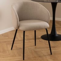 Eetkamerstoel Eleanor - stof - beige