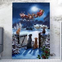 Christmas Bouquet Decoratief canvas schilderij | Houten lijst | 70 x 100 cm