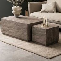 Koffietafelset Dice 2st - grijs marmerlook