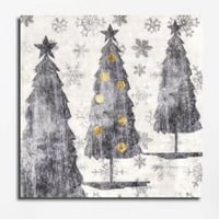 Christmas Bouquet Decoratief canvas schilderij | Houten lijst | 45 x 45 cm