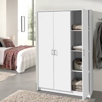 Kledingkast Ray 120cm met 3 deuren - wit