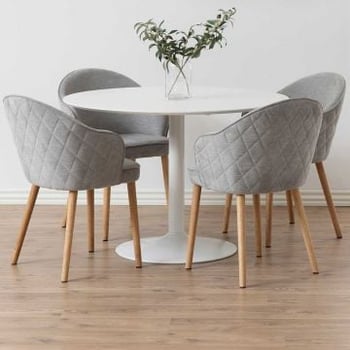 Ronde eettafel Ibiza ø110 cm - wit