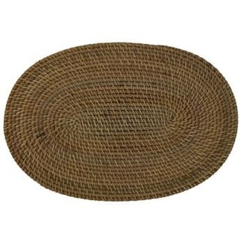 Ovale placemats 45x30cm - set van 4 - rotan