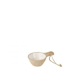 Kom koord mango hout whitewash