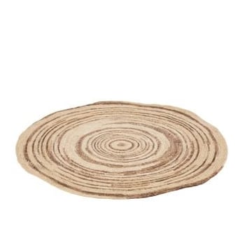 Tapijt rond maïs beige/bruin