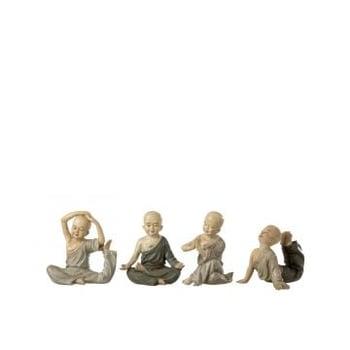 Monnik yoga poly grijs small assortiment van 4