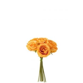 Boeket rozen 7stuks plastiek oranje
