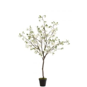 Bloesemboom plastiek wit/bruin large