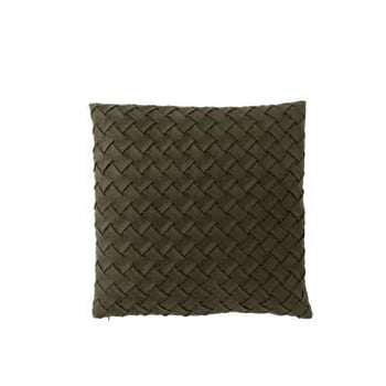 Kussen gewoven polyester groen