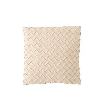 Kussen gewoven polyester beige
