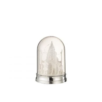 Stolp kerst led acryl wit small