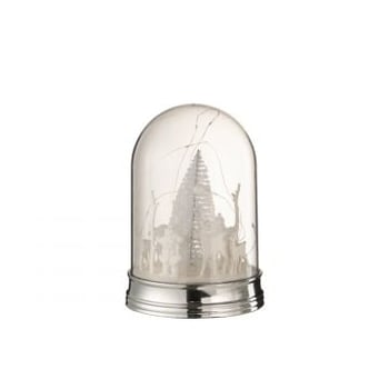 Stolp kerst led acryl wit large