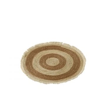 Matje kwastjesband mais schil/katoen beige/bruin wit