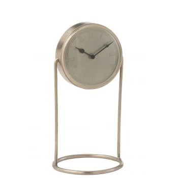 Klok retro ijzer zilver large