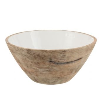 Kom mango hout wit large