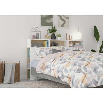 Hoofdeinde met opbergruimte Keith 162cm - wit 