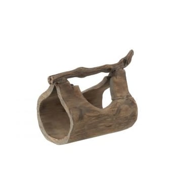 Decoratie stam met handvat hout naturel large