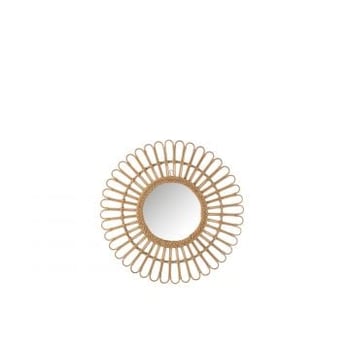 Spiegel ellen rond rotan naturel small