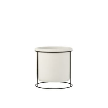 Bloempot hangend cement wit small