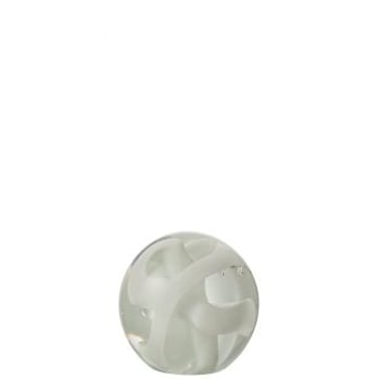 Presse papier slinger glas wit small