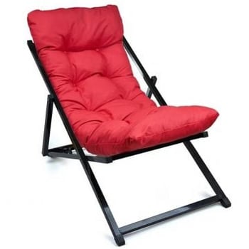 Metalen poef | Atelier Del Sofa | 100% Polyester | Rood