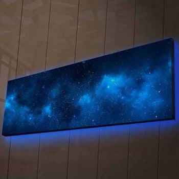 Ledda Lichtgevend Canvas Schilderij | 100% Suède | 30x90 cm | Houten Lijst | Veelkleurig