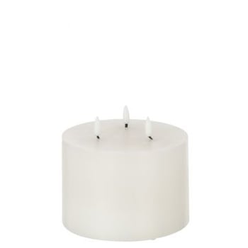 Kaars led 3 vlammen wit medium