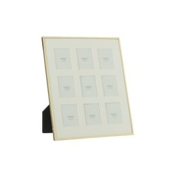 Fotokader passe partout fijne boord 9 stuks 5x6,5 metaal goud