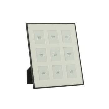 Fotokader passe partout fijne boord 9 stuks 5x6,5 metaal zwart