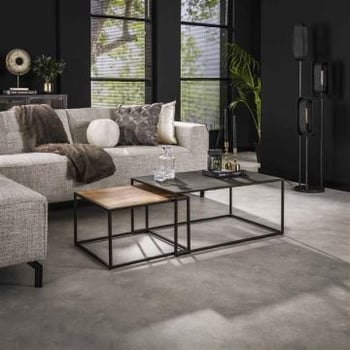Salontafelset Stallone-acacia/leisteen