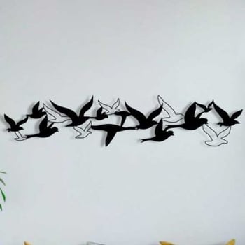 Enzo Decoratieve metalen wandaccessoire | 100% METAAL | 100 x 22 cm