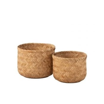 Set van twee mand bamboo naturel