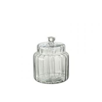 Voorraadpot elia glas transparant small