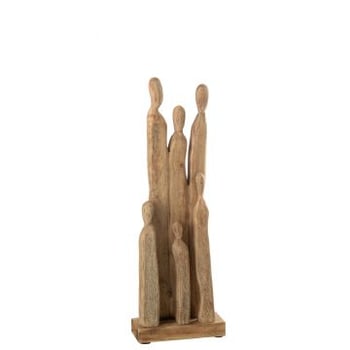 Groep figuren hout naturel