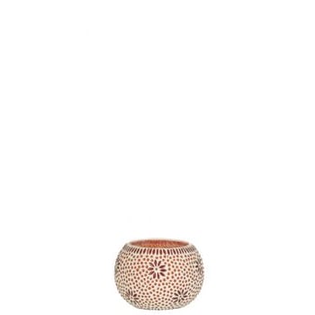 Kaarshouder bram glas rood large