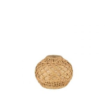 Vaas rieten bamboe naturel small
