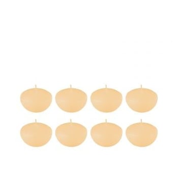 Doos 8 drijfkaars beige small-4u