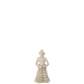 Man staand etnisch steen/resine beige