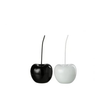 Kers resine blinkend wit/zwart small assortiment van 2