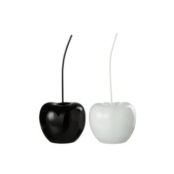 Kers resine blinkend wit/zwart large assortiment van 2