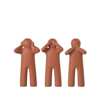 P'tit maurice horen/zien/zwijgen poly terra small assortiment van 3