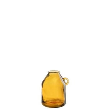 Vaas handvat cilinder glas oker small