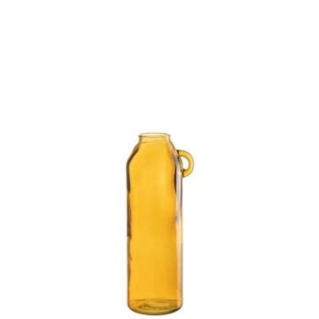 Vaas handvat cilinder glas oker large