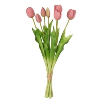 Boeket tulpen 7stuks pu roze large