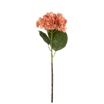 Hydrangea textiel licht koraal roze