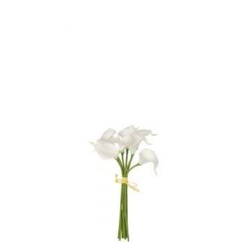 Boeket calla lily 8stuks plastiek wit small