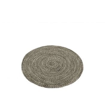 Tapijt miami outdoor polyester zwart/wit small